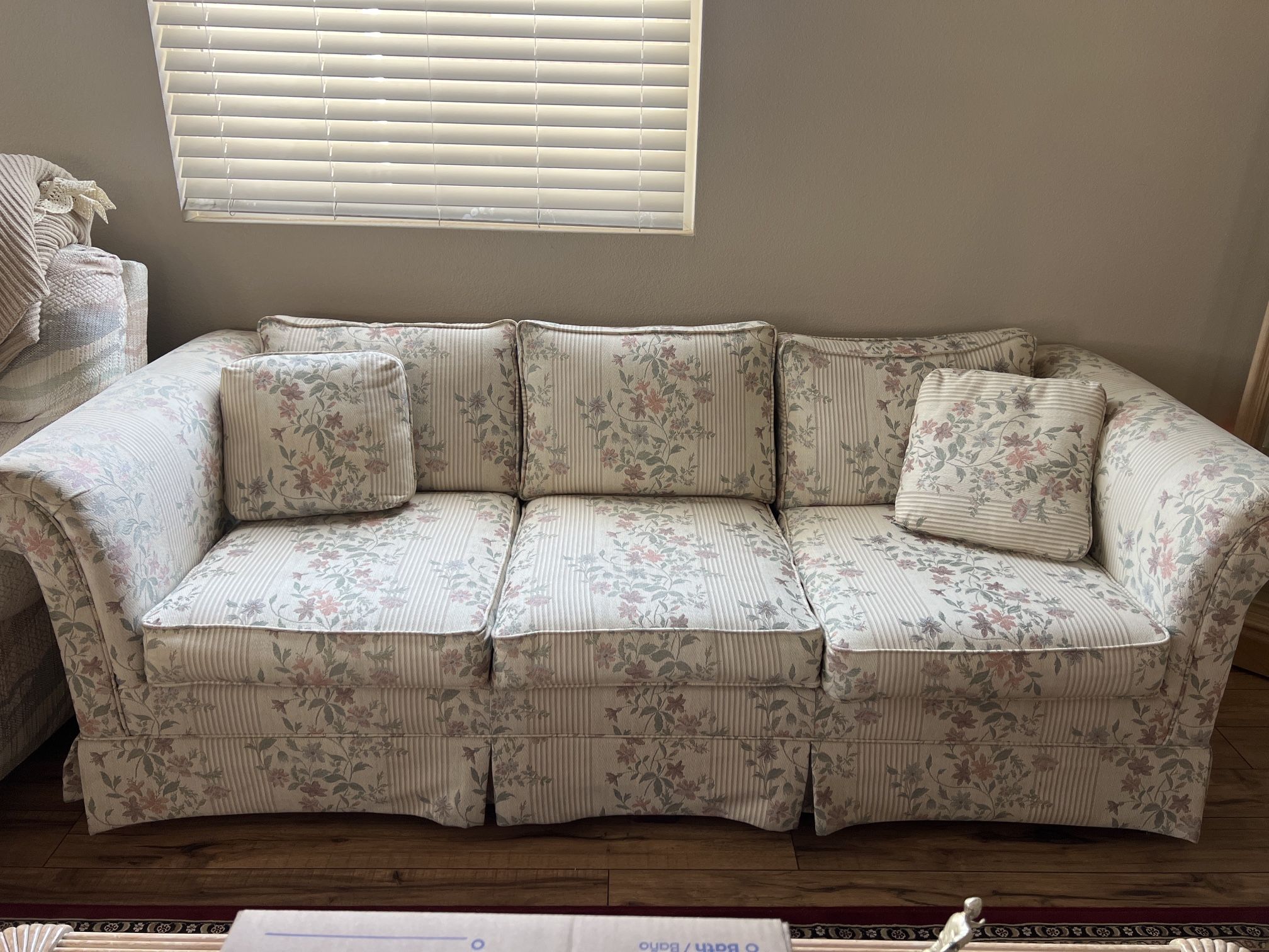 four Piece Loveseat, Sofa, High Back Chair In Ottoman