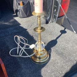 Solid Brass Antique Lamp W Shade