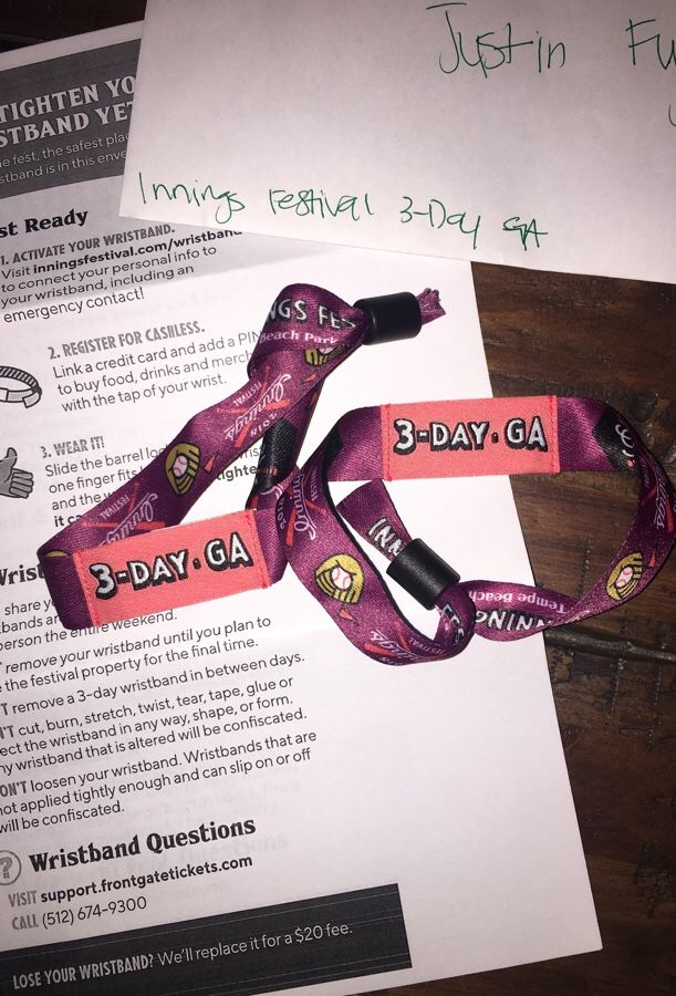 Two 3-Day GA Wristbands to the Innings Festival @ Tempe Town Lake
