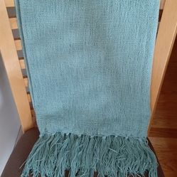 Light-weight Seafoam Green Throw Blanket.
