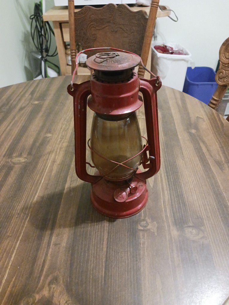 Vintage Red Oil Lamp
