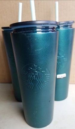 3 Starbucks Winter 2020 24oz Teal Green Stainless Tumblers