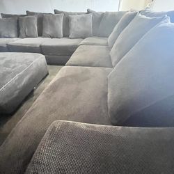 Dark Grey Fabric Sofas, ottoman & Sectionals,