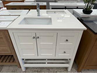 White bathroom vanity, 37