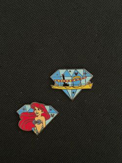 Disney parks diamond hidden Mickey pins: Ariel & jungle cruise