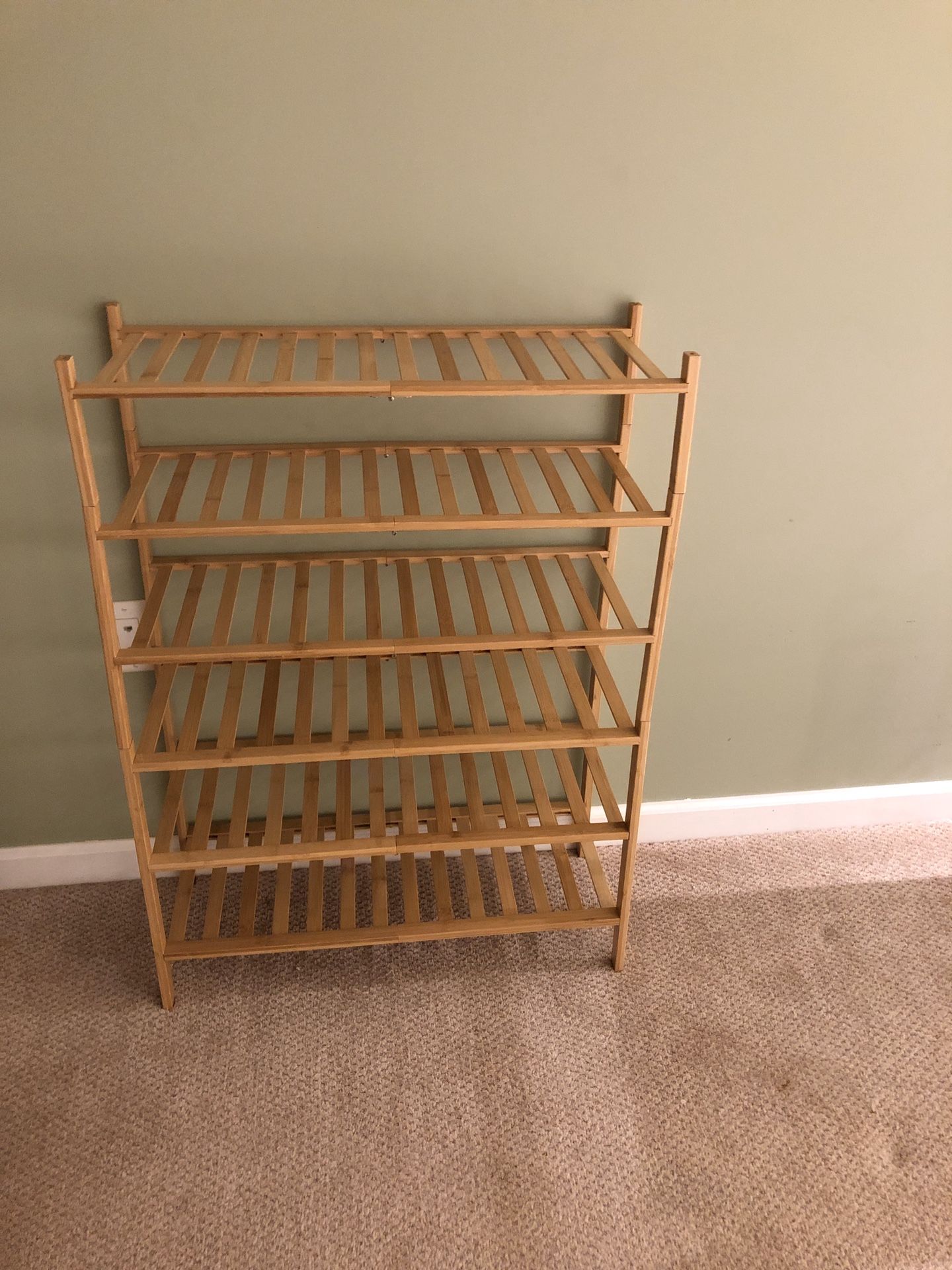 4 Ft Tall Bamboo Wooden Shoe Organizer