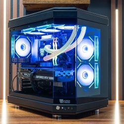 HYPER CYBER Ultra X BLACK Gaming PC Desktop Computer Intel Core Ultra 7 265K NVIDIA GeForce RTX 5080 4TB NVMe SSD
