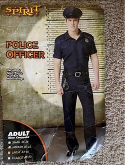 Police Officer Costume Size Large Brand New