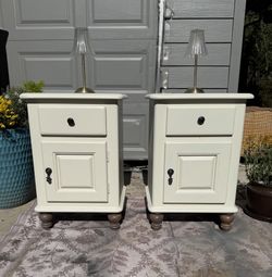 White Nightstand Pair 