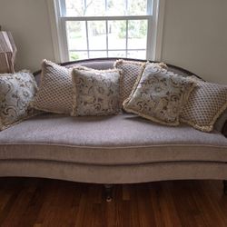 Beautiful Mahogany Sofa With Luxurious Cushions