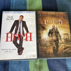 🎬 Will Smith 2‑Movie DVD Bundle – Hitch // I Am Legend – Action // Comedy - $5