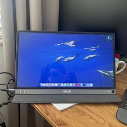 ASUS ZenScreen 15.6” 1080P Portable USB Monitor (MB16AC) - Full HD (1920 x 1080), IPS, USB Type-C, Eye Care, Smart Case, External Screen for Laptop