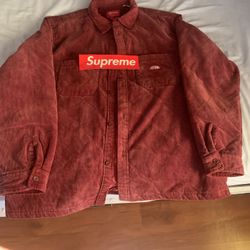Supreme Rust Quilted Corduroy Shirt (L)