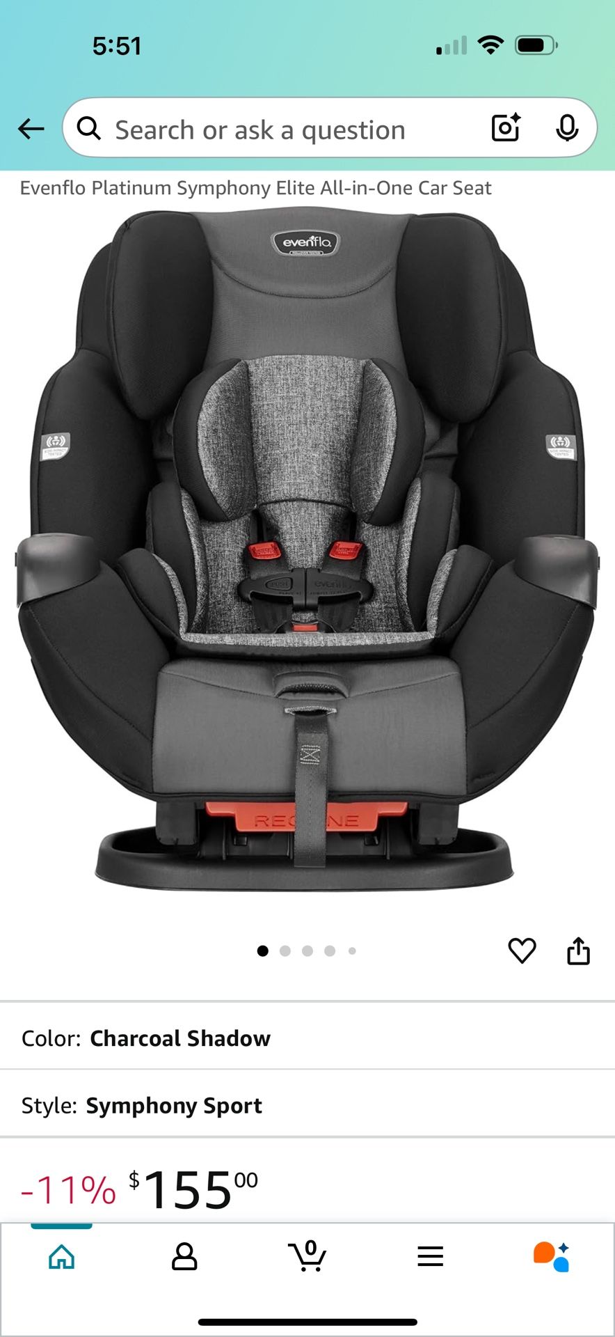 Car Seat In Great Shape No Wrecks, Used Less Than A Year