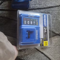 Two 24v Kobalt Chargers one is Max speed+24v Battery 4.0ah