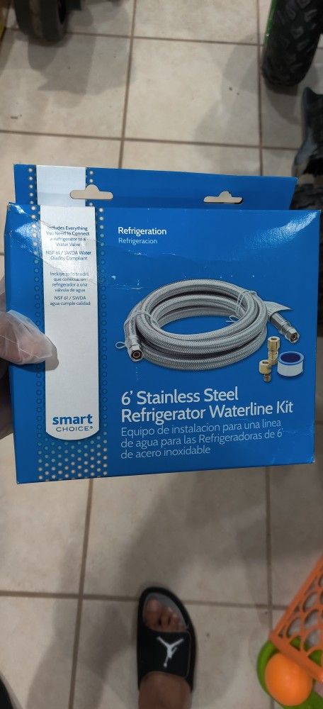 6" Stainless Steel Refrigerator Waterline Kit New