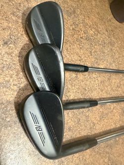 Set of 3 Black Titleist Vokey Wedges - Left Hand, in great shape