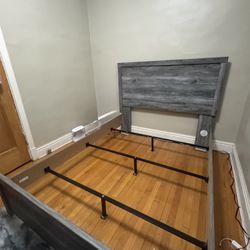 Ashely Finite gray Bed Queen Bed Frame 