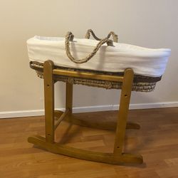 Restoration Hardware Moses Basket With Stand 