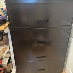 Black 4 Drawer Lateral Filing Cabinet Priced to Sell