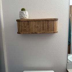 Custom Wall Storage - Pine + Rechargeable Motion Sensor LED