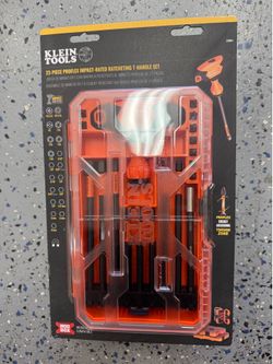 Klein Tools 33804 ProFlex Impact-Rated Interchangeable Ratcheting T-Handle Set, Torsion Zone, Magnetic Bit Holder, SAE, Metric, TORX