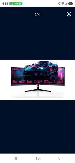 Zer-Lon 49" Curved Gaming Monitor – 165Hz • Dual QHD • 32:9 Ultrawide • HDR • FreeSync