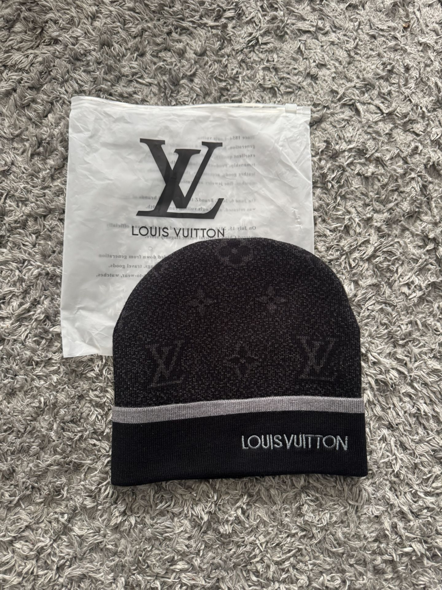 Black And Grey LV Beanie
