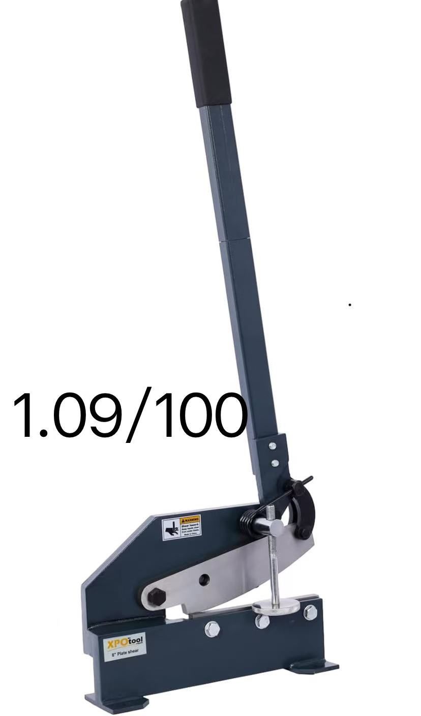 8 Inch Sheet Metal Plate Shear, One Size, Gray as Shown