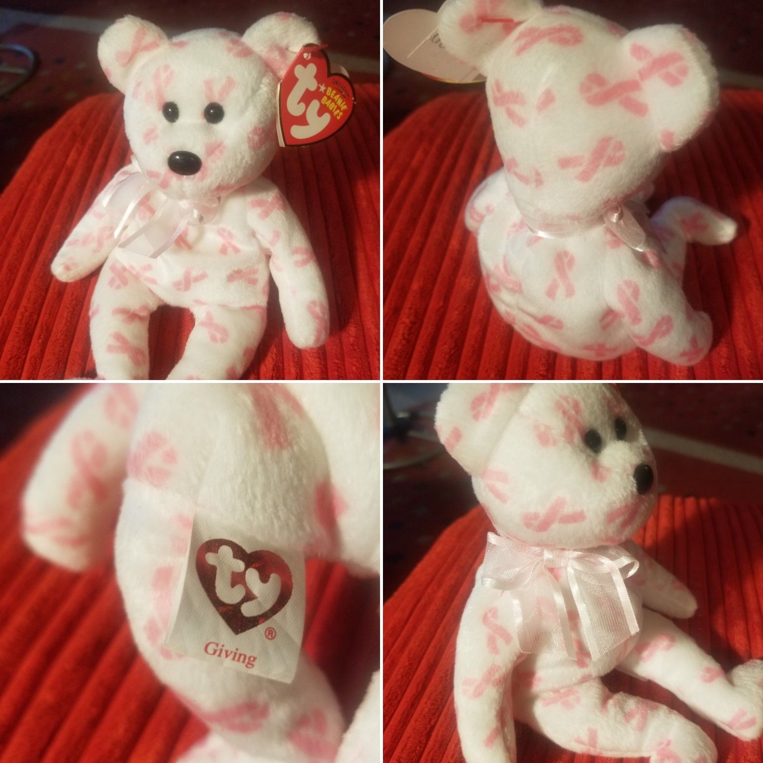 Beanie Baby by TY - Breast Cancer Pink Ribbon - $10 - New