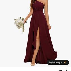 Burgundy Bridesmaid Dress