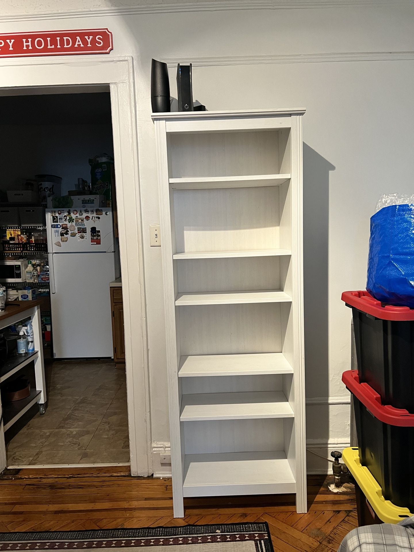White Wooden Bookshelf In Astoria