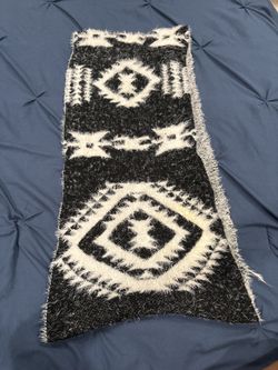 Black And White Aztec Pattern Scarf