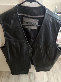 Women leather riding vest