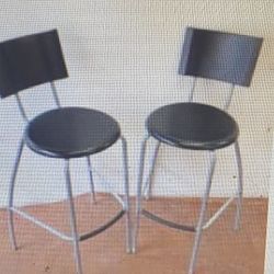 Set Of 2 IKEA Anssi Bar Stools With The Backrest, Seat H24"