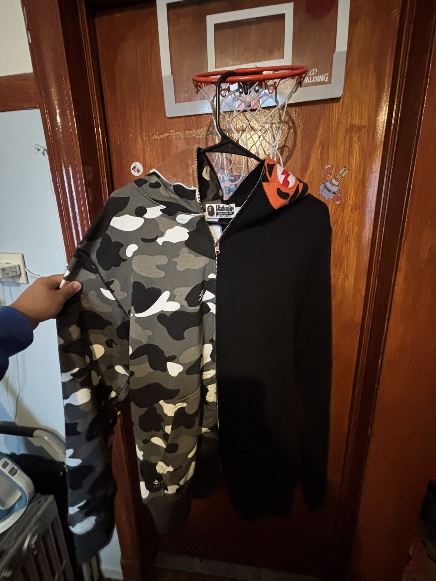 bape full zip hoodie