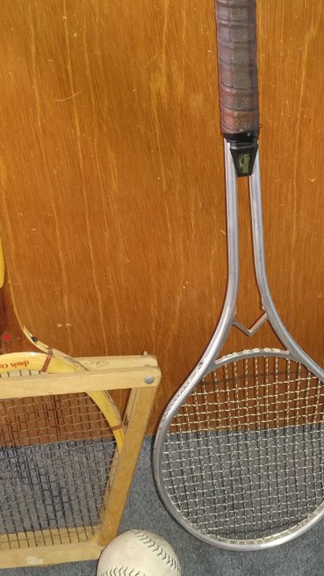 Tennis Rackets, Wood And Aluminum