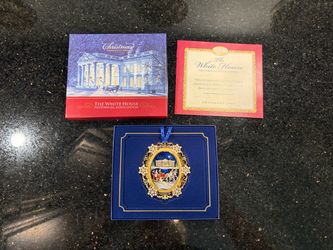 2004 White House Christmas Ornament SLEIGH RIDE WITH PRESIDENT & MRS HAYES 1880