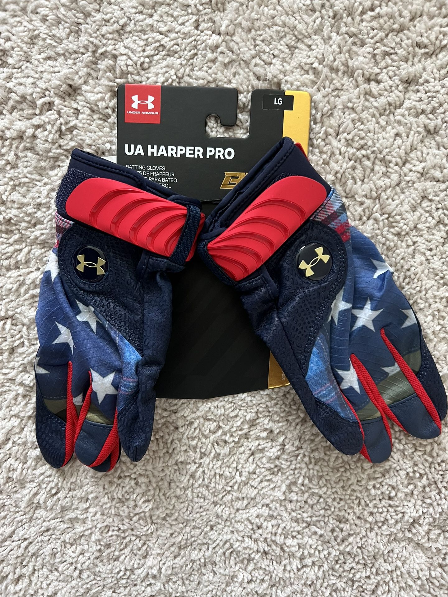 Under Armour Bryce Harper Pro Size Batting Gloves USA Limited Edition