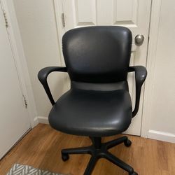 Leather Black Office Chair $30