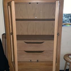 Oak Armoire 