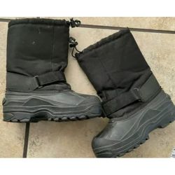 Kamik Womens Black Insulated Waterproof Winter Snow Boots Size 5 EUC