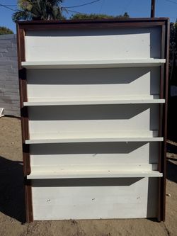 Wedding table number wall Large Wooden Bookshelf with White Shelves