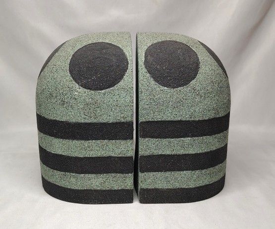 Vintage Light Weight Ceramic Art Deco Bookends 