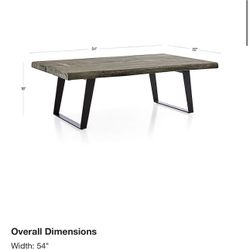 Crate and Barrel Yukon Coffee Table 