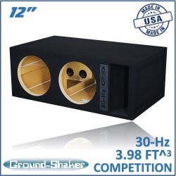 black 12" 30-hz dual competition ported sub box