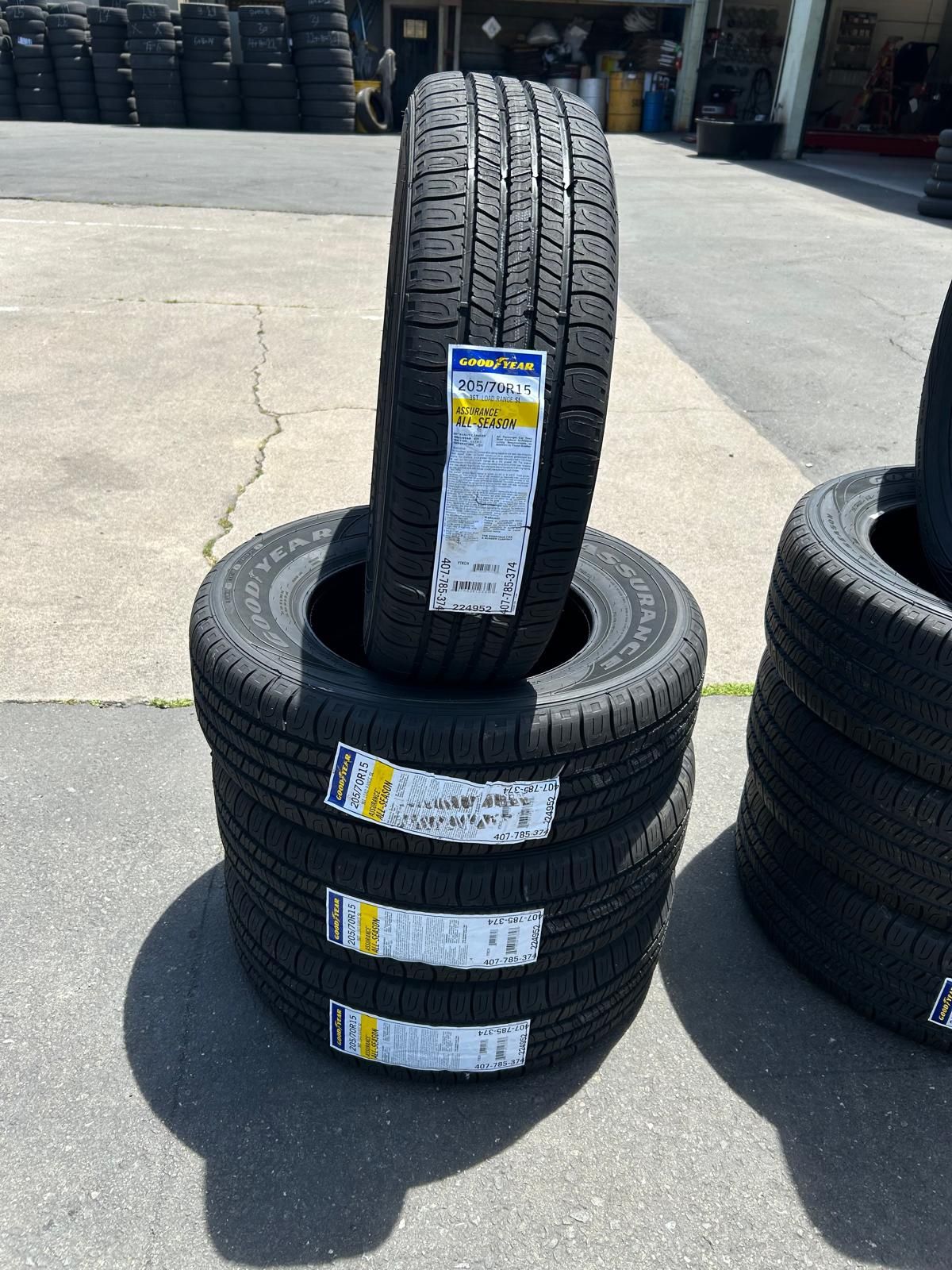 205-70-15 GOODYEAR SET OF 4 ALL-SEASON TIRES FOR SALE AT SPECIAL.WE FINANCE NO CREDIT NEEDED💥