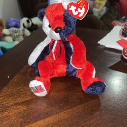 Ty beanie baby patriot, Flag on left foot