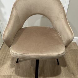 Comfortable velvet swivel chair