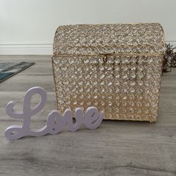 Crystal Gift Card Box ( Rose Gold)